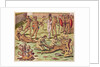 Navigatio in Brasiliam Americae, Immolation of a Barbarian, 1563 by Theodor de Bry