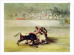 The Fall of a Picador from his Horse under a Bull by Francisco Jose de Goya y Lucientes