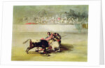 The Fall of a Picador from his Horse under a Bull by Francisco Jose de Goya y Lucientes