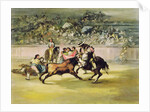 The Courageous Randon fighting a Bull by Francisco Jose de Goya y Lucientes