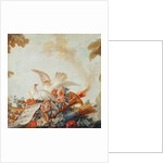 Salon of the Print-maker Gilles Demarteau, above the door: doves and sheet music, c.1750-65 by Francois Boucher