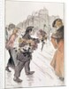 Florists walking around the outer Boulevards by Theophile Alexandre Steinlen