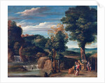Landscape with a hermit by Domenichino