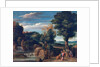 Landscape with a hermit by Domenichino