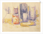 Kitchen Table: Pots and Bottles, 1902-06 by Paul Cezanne
