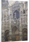 Rouen Cathedral, the west portal, Harmony in Grey, 1894 by Claude Monet