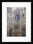 Rouen Cathedral, the west portal, Harmony in Grey, 1894 by Claude Monet