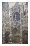 Rouen Cathedral, the west portal, Harmony in Grey, 1894 by Claude Monet