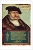 Portrait of Frederick III, Elector of Saxony by Lucas the Elder Cranach