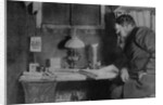 Otto Nordenskjöld at his desk, Snow Hill, Antarctica, 1901-03 by Anonymous