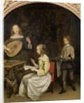 The Concert: Singer and Theorbo Player by Gerard ter Borch or Terborch