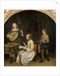 The Concert: Singer and Theorbo Player by Gerard ter Borch or Terborch