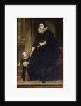 Portrait of a Nobleman and his Child or Portrait of the Brother of Rubens by Anthony van Dyck