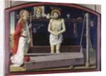 The Boulbon Altarpiece: The Trinity with a donor presented by St. Agricol, Provence School by French School