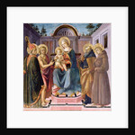 Madonna and Child Enthroned with SS. Zenobius, John the Baptist, Anthony Abbot and Francis by Francesco di Stefano Pesellino