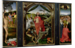 Triptych of the Resurrection: The Resurrection The Martyrdom of St. Sebastian and The Ascension c.1485-90 by Hans Memling