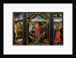 Triptych of the Resurrection: The Resurrection The Martyrdom of St. Sebastian and The Ascension c.1485-90 by Hans Memling