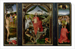 Triptych of the Resurrection: The Resurrection The Martyrdom of St. Sebastian and The Ascension c.1485-90 by Hans Memling