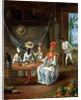 A Mulatto Woman with her White Daughter Visited by Negro Women in their House in Martinique, 1775 by Masurier Le