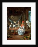 A Mulatto Woman with her White Daughter Visited by Negro Women in their House in Martinique, 1775 by Masurier Le