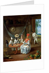 A Mulatto Woman with her White Daughter Visited by Negro Women in their House in Martinique, 1775 by Masurier Le