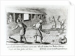 A Game of Real Tennis with Sport Ballads below by English School