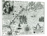 Map of the New England coastline in 1614 by John Smith
