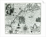 Map of the New England coastline in 1614 by John Smith