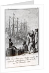 The Inhabitants of Boston Throw English-East Indian Tea in the Sea, 18 December 1773 by German School