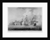 H.M.S. Victory bearing up in order to rake the 'Salvador del Munde', sea fight off Cape St. Vincent in 1797 by Jahleel Brenton