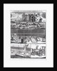 The First Plate of the Woollen Manufacture Exhibiting the Art of Sheep Shearing The Washing The Beating and The Combing of Wool by English School