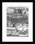 The First Plate of the Woollen Manufacture Exhibiting the Art of Sheep Shearing The Washing The Beating and The Combing of Wool by English School