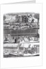The First Plate of the Woollen Manufacture Exhibiting the Art of Sheep Shearing The Washing The Beating and The Combing of Wool by English School