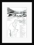 A Perspective View of Lake George and a Plan of Ticonderoga by American School