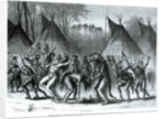 Scalp Dance from 'Sketches of Indian Warfare' by William de la Montagne Cary