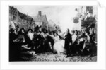 The Mobbing of John Wesley at Wednesbury by English School