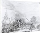 Retreat from the Battle of Worcester, 3rd September 1651 by English School