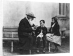 Portrait of Lev Nikolaevich Tolstoy with his Grandchildren by Russian Photographer