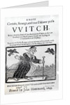 A Most Certain, Strange and True Discovery of a Witch, 1643 by English School