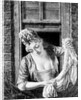 Woman wringing washing by George Morland