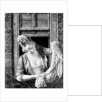 Woman wringing washing by George Morland