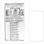 The Sorrowful Lamentation of the Pedlars, and Petty Chapmen by English School