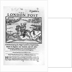 Titlepage of 'The London News', Communicating the High Counsels of Both Parliaments in England and Scotland by English School