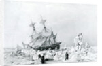 HMS Terror held on ice, 1836 by English School