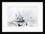 HMS Terror held on ice, 1836 by English School