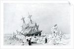 HMS Terror held on ice, 1836 by English School