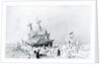 HMS Terror held on ice, 1836 by English School