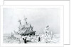 HMS Terror held on ice, 1836 by English School