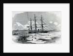 Ship exploring the Arctic by English School