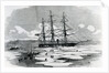Ship exploring the Arctic by English School